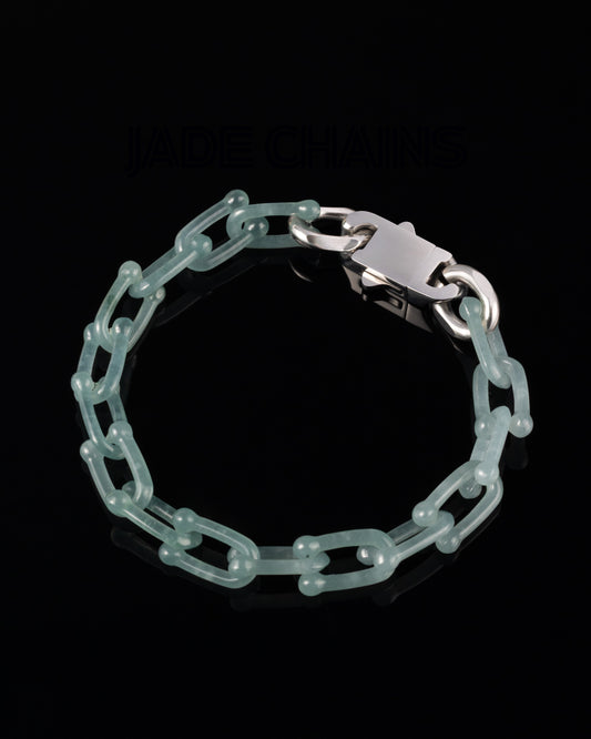 Bracciale a catena U-Link in giada maya
