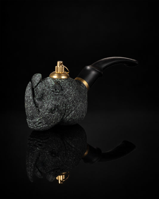 Wild Rhino Pipe In Guatemalan Jade