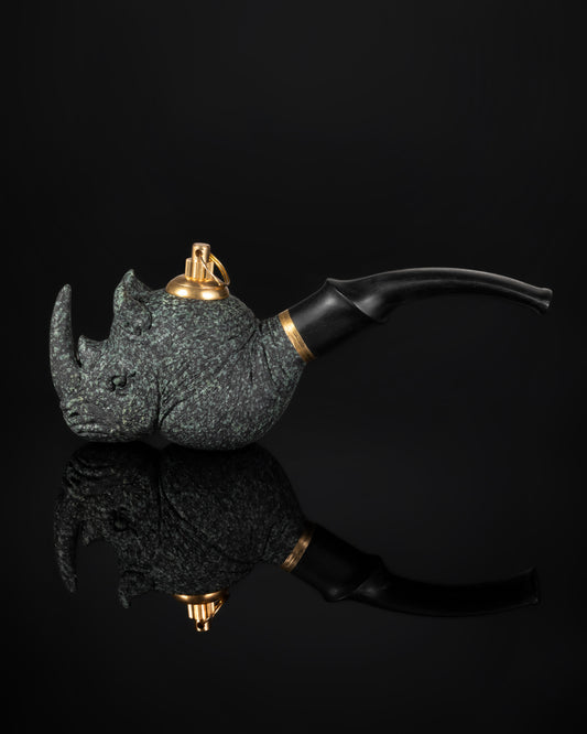 Wild Rhino Pipe In Guatemalan Jade