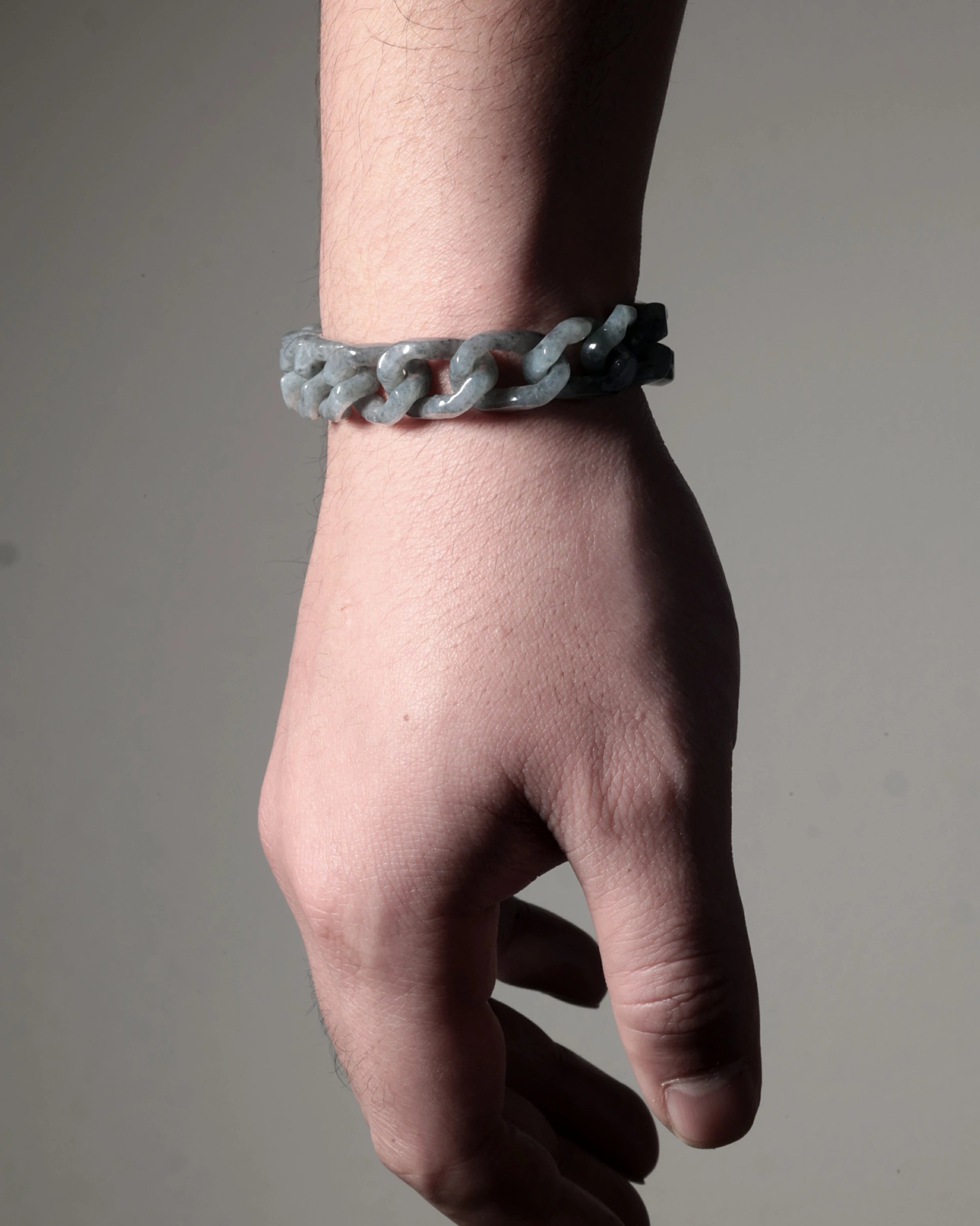 One Piece Cuban Chain In Grey Jade