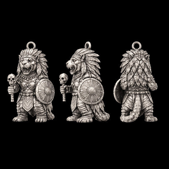 Jaguar Warrior Charm Pendant - JadeChains