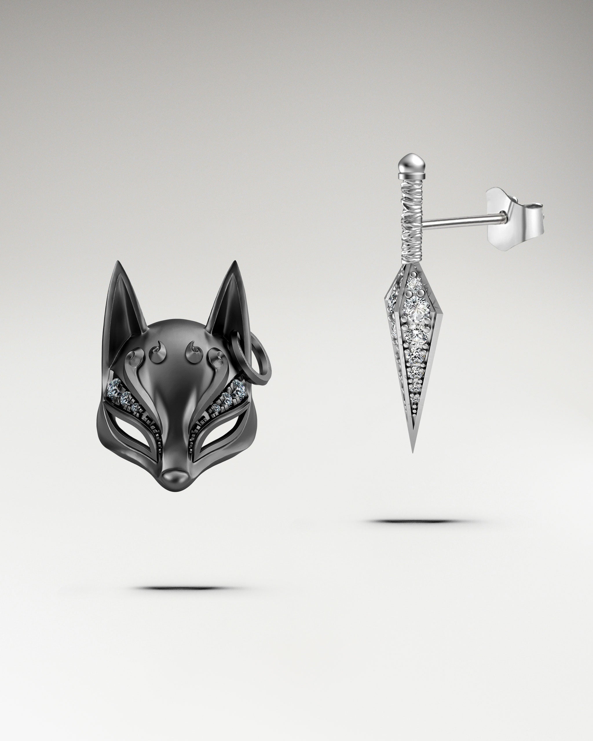 Kitsune Mask Earrings