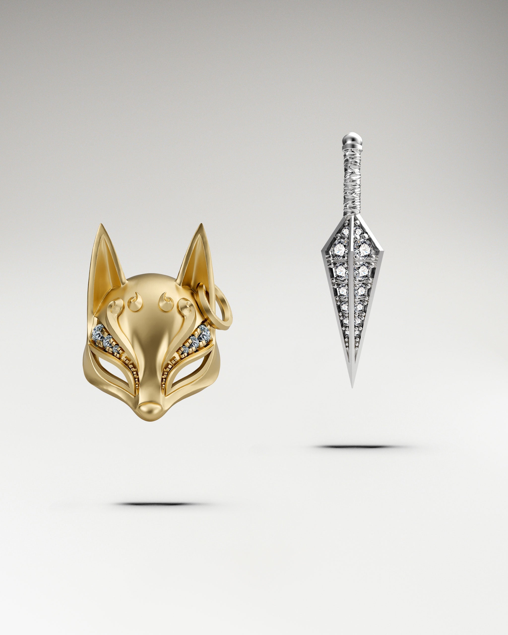 Kitsune Mask Earrings
