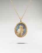 Forest Elf Necklace Pendant With Black Nacre