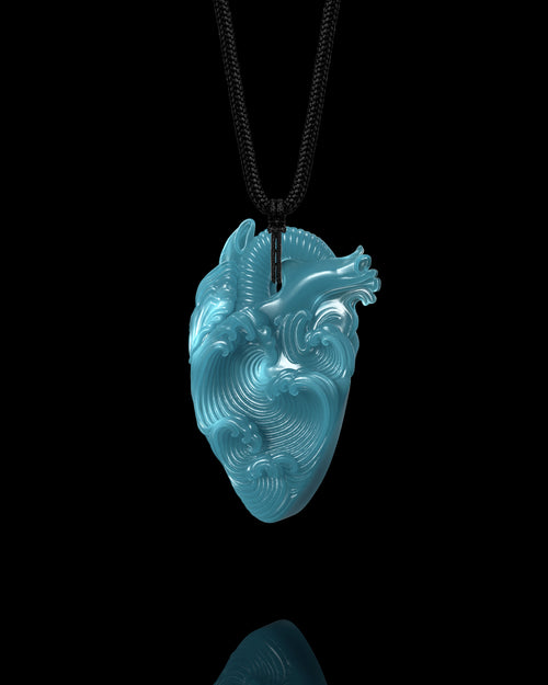 Abyssal Pulse Pendant In Mayan Blue Jade