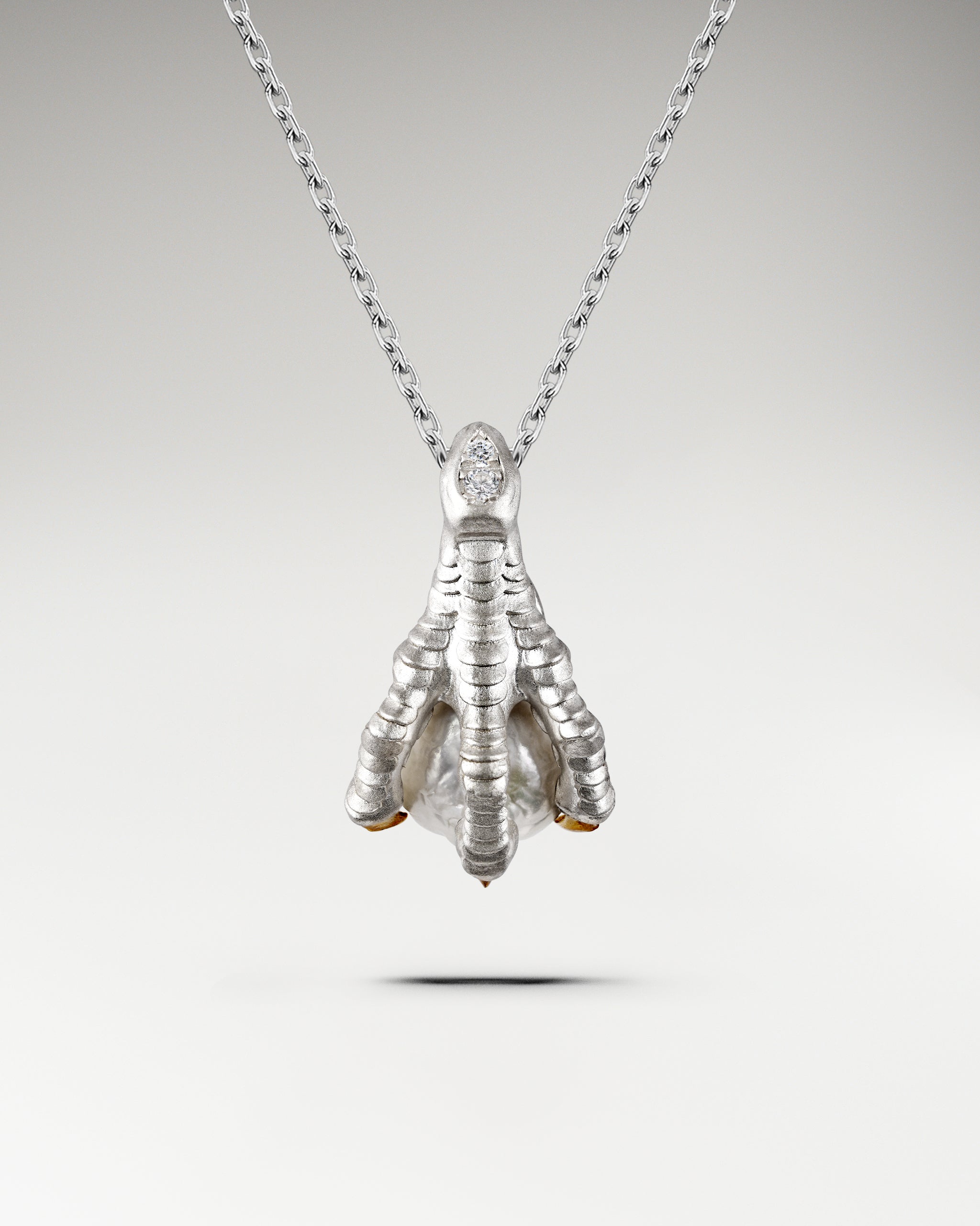 Eagle Talons Pendant Necklace In With Pearl