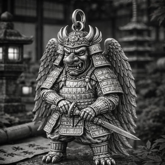 Tengu Samurai Charm Pendant - JadeChains
