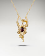 Wild Whisper Pendant Necklace With Garnet