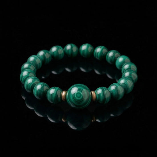 Calm Anchor Bracelet In Malachite - JadeChains