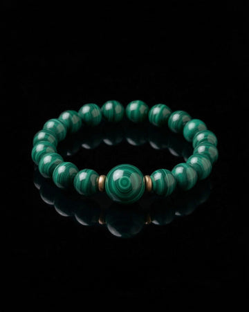 Calm Anchor Bracelet In Malachite - JadeChains