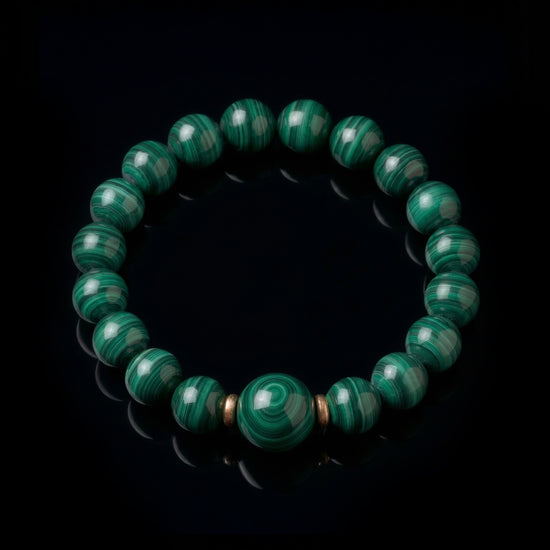 Calm Anchor Bracelet In Malachite - JadeChains