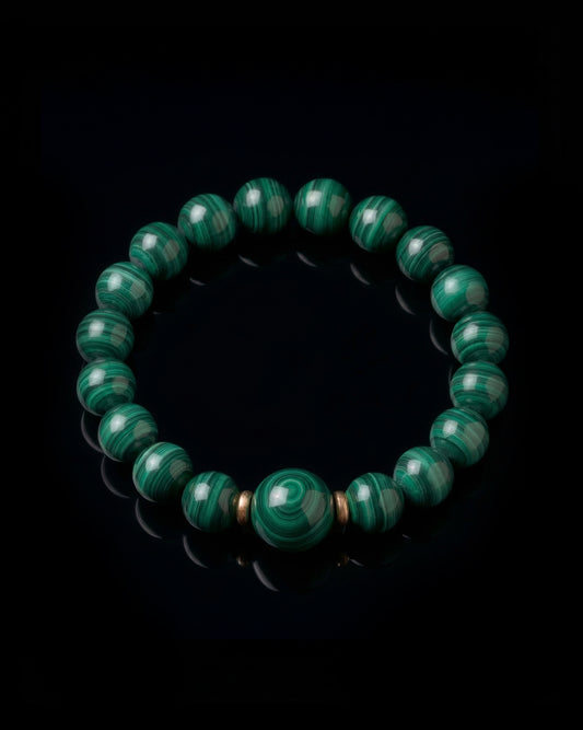 Calm Anchor Bracelet In Malachite - JadeChains