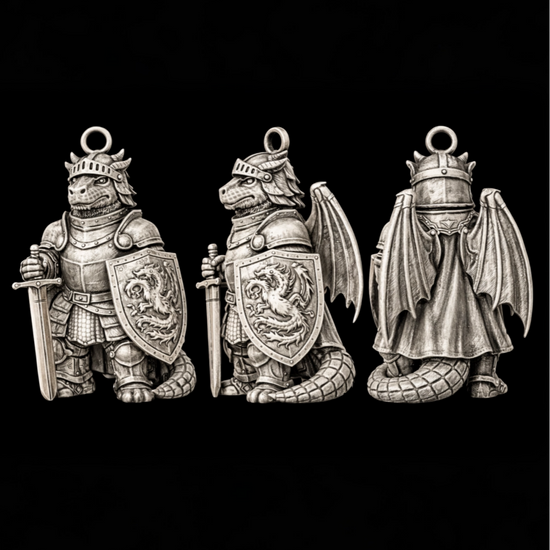 Dragon Knight Charm Pendant - JadeChains
