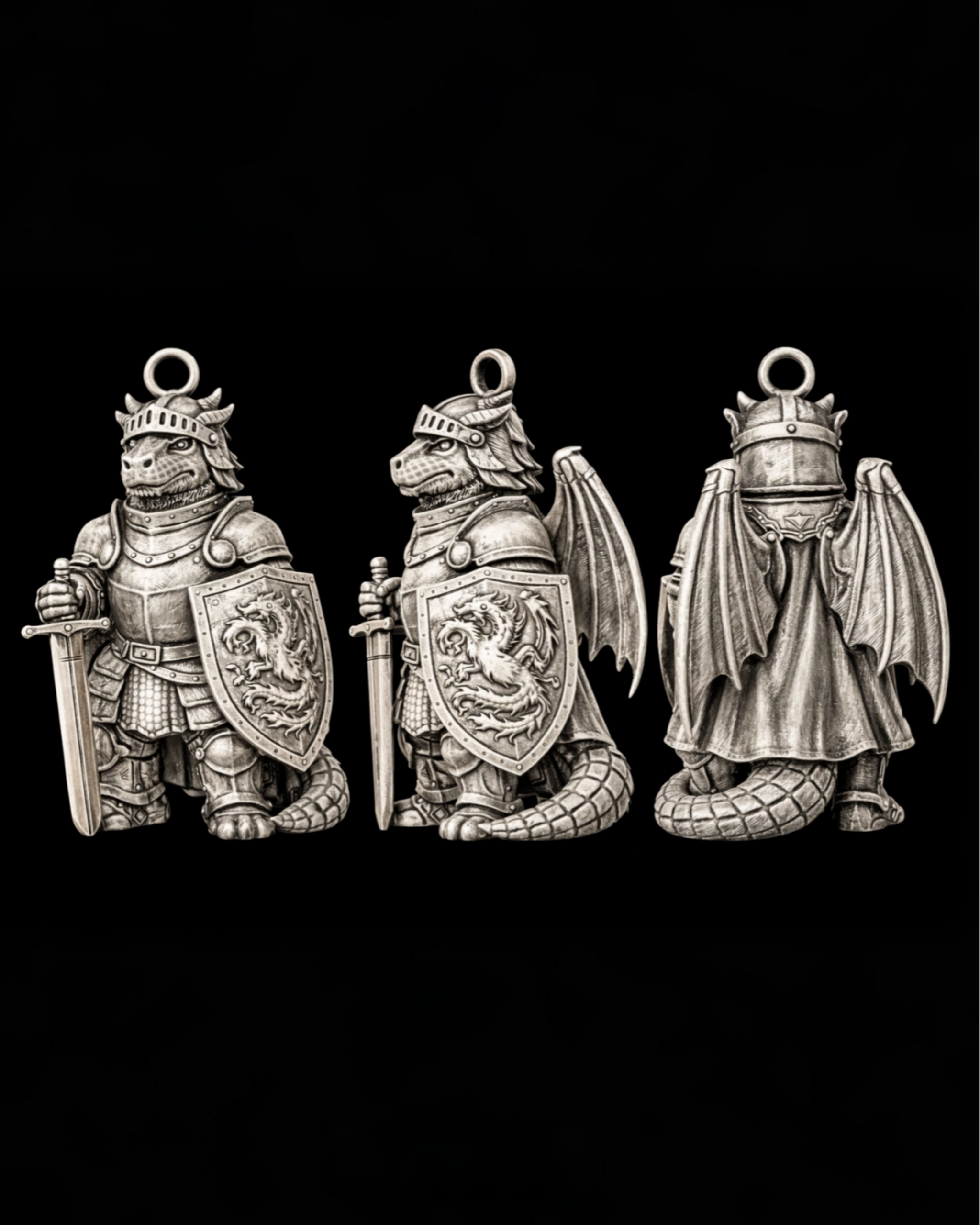 Dragon Knight Charm Pendant