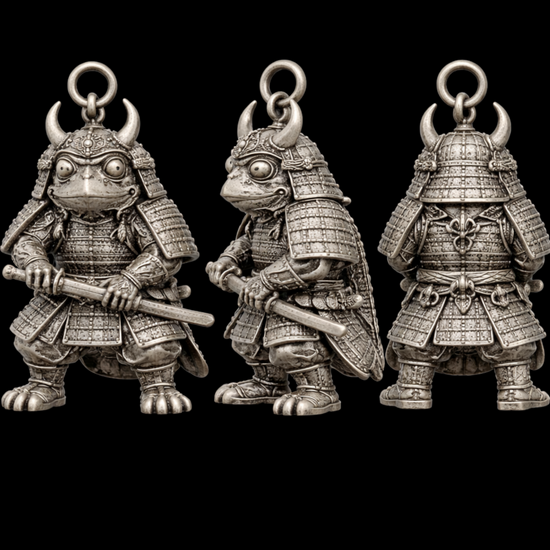 Frog Samurai Charm Pendant - JadeChains