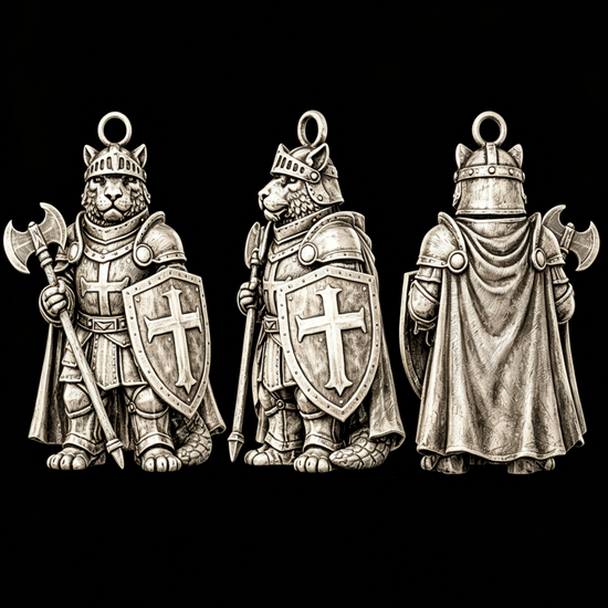 Leopard Knight Charm Pendant - JadeChains