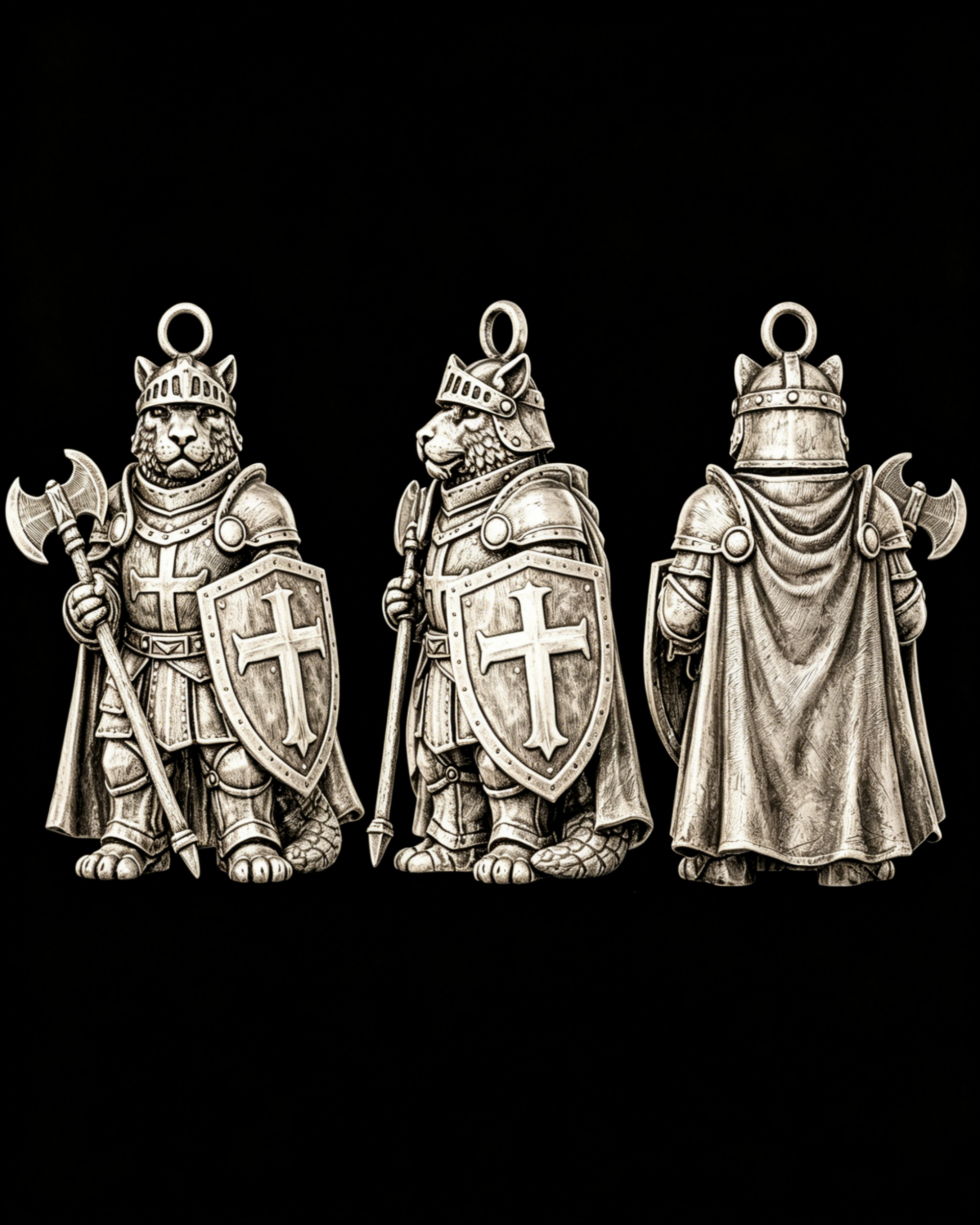 Leopard Knight Charm Pendant - JadeChains