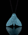 Death's Head Moth Pendant In Mayan Blue Jade