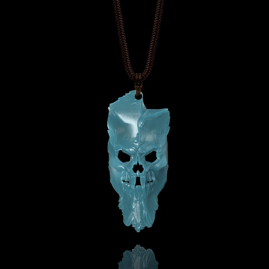 Ethereal Fracture Pendant In Mayan Blue Jade - JadeChains