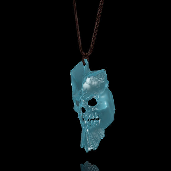 Ethereal Fracture Pendant In Mayan Blue Jade - JadeChains