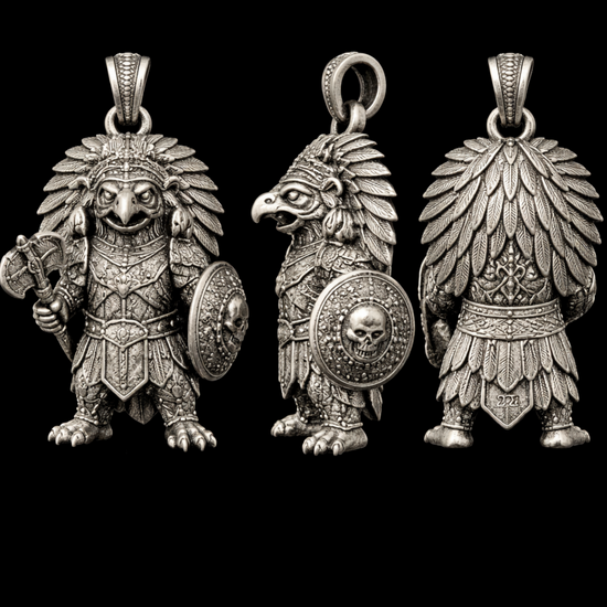 Eagle Warrior Charm Pendant - JadeChains