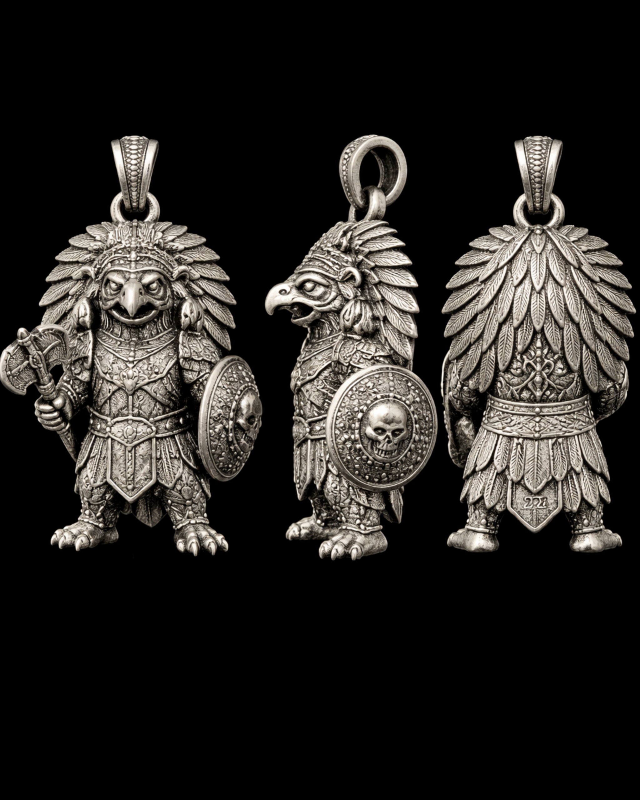Eagle Warrior Charm Pendant