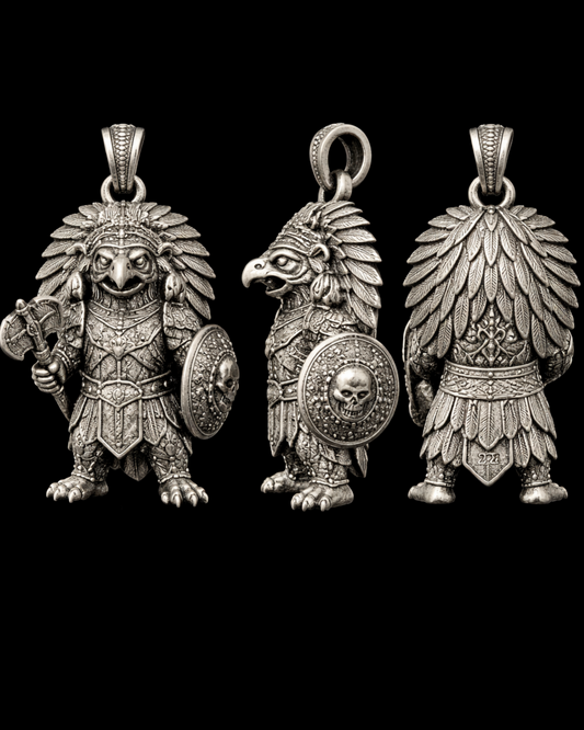 Eagle Warrior Charm Pendant - JadeChains