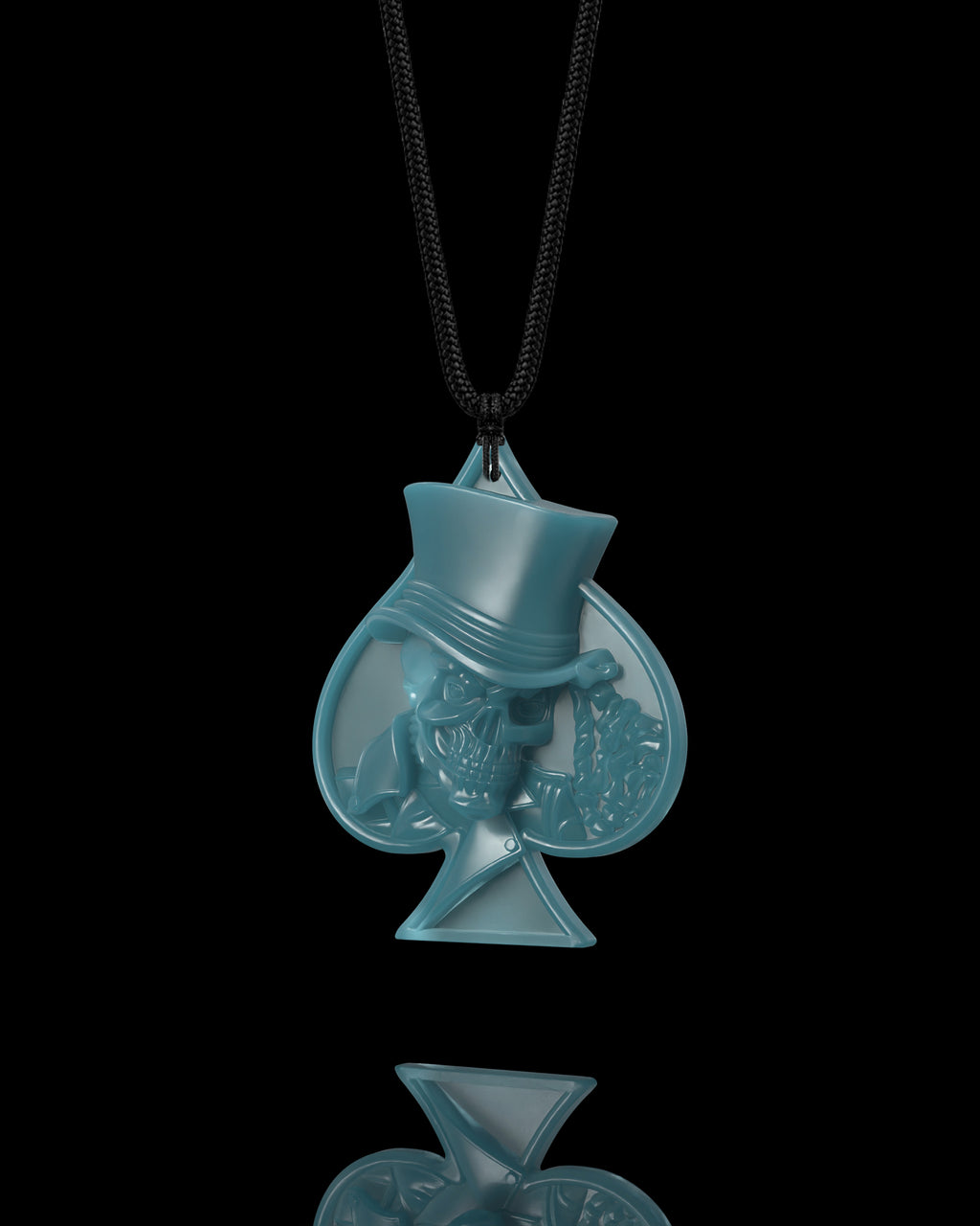 Fatal Gamble Pendant In Mayan Blue Jade