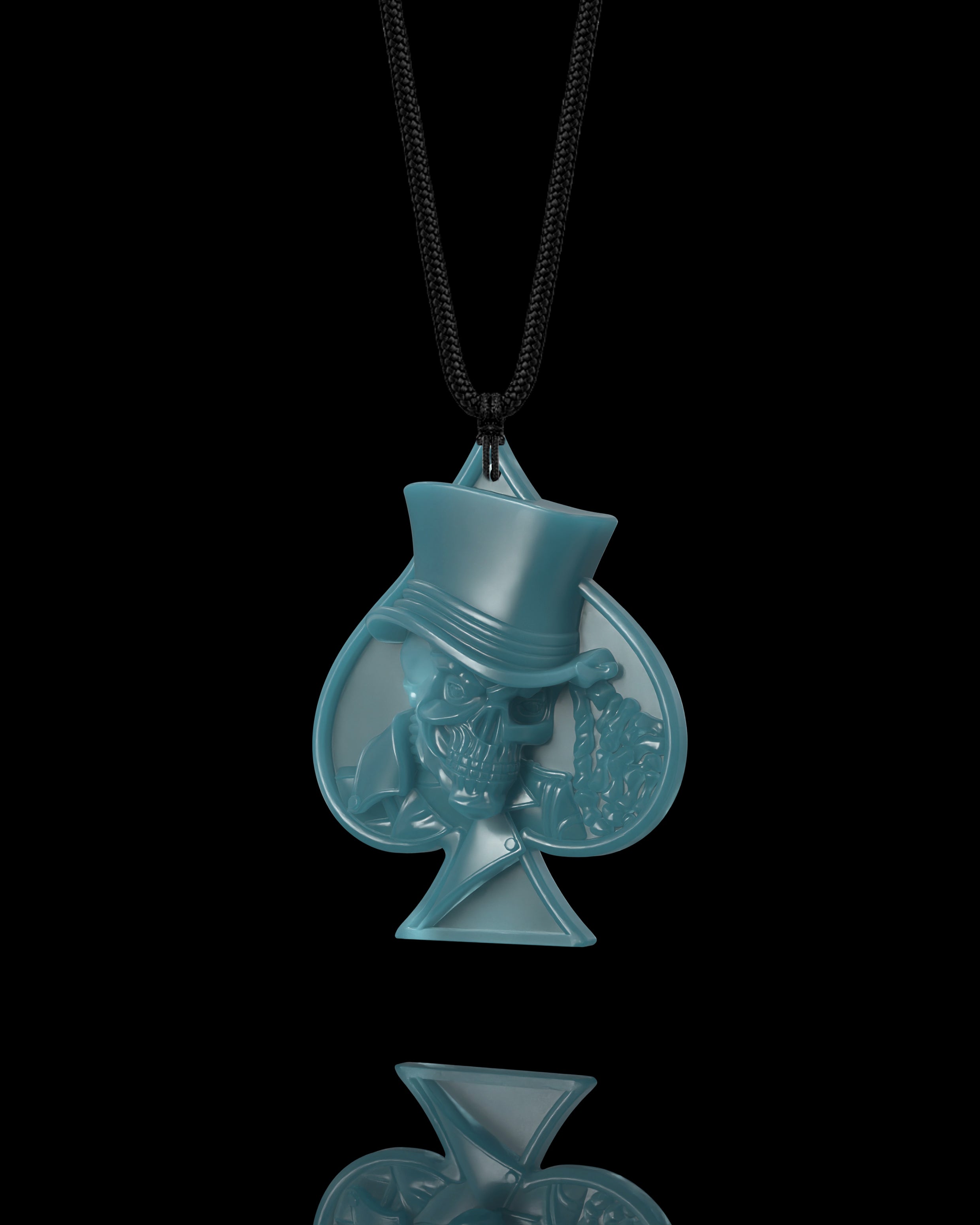 Fatal Gamble Pendant In Mayan Blue Jade