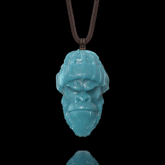 Feral Grind Pendant In Mayan Blue Jade - JadeChains