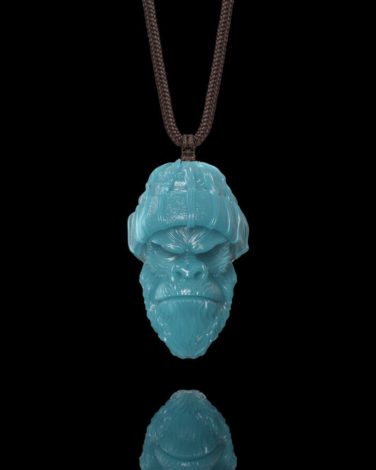Feral Grind Pendant In Mayan Blue Jade - JadeChains