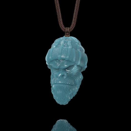 Feral Grind Pendant In Mayan Blue Jade - JadeChains