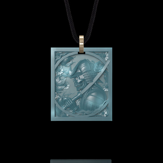 Forbidden Honor Pendant In Mayan Blue Jade - JadeChains