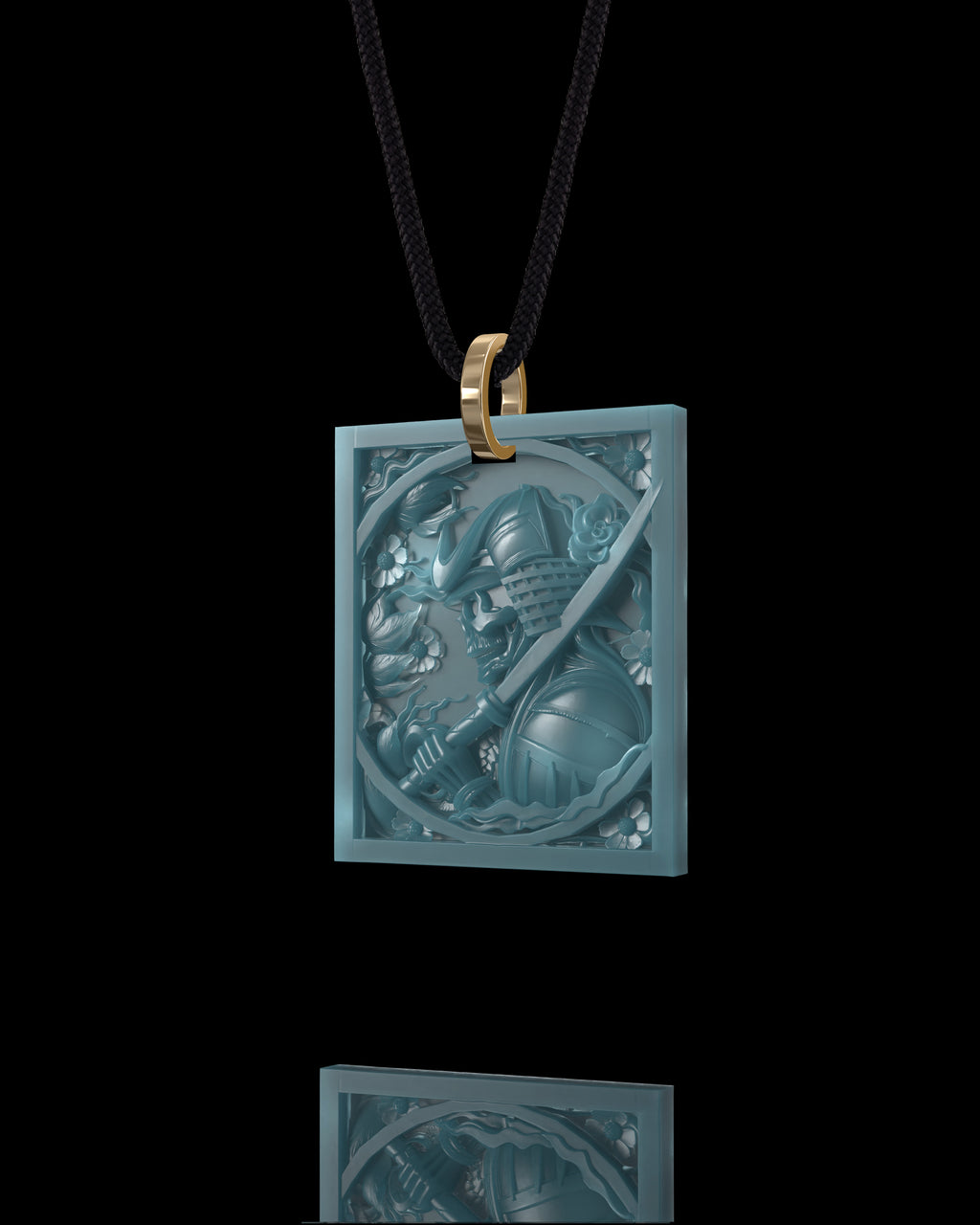 Forbidden Honor Pendant In Mayan Blue Jade