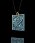 Forbidden Honor Pendant In Mayan Blue Jade