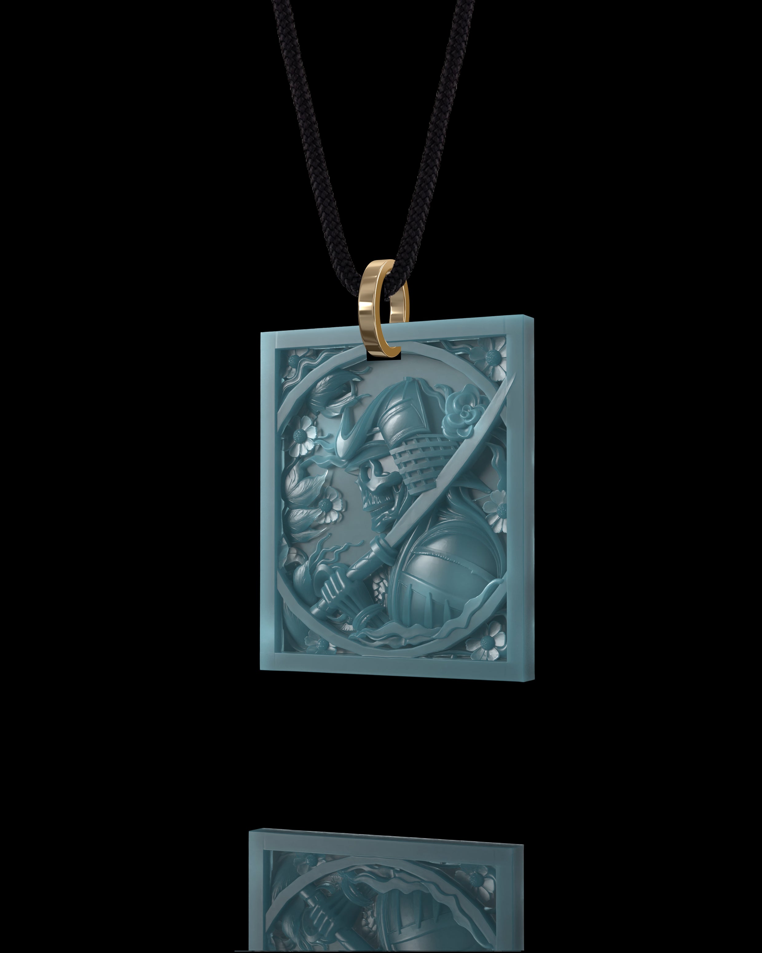 Forbidden Honor Pendant In Mayan Blue Jade