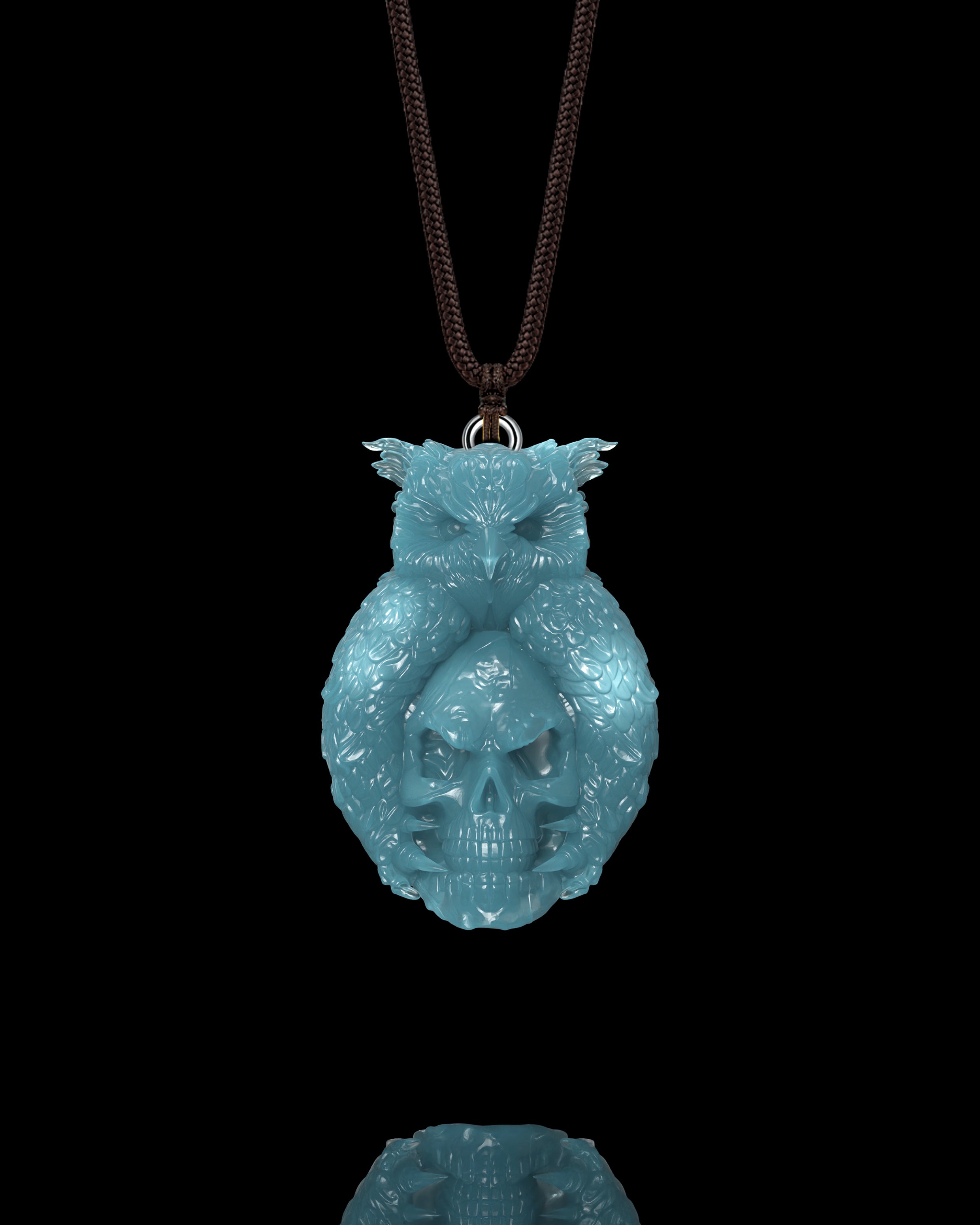 Forbidden Vigil Pendant In Mayan Blue Jade
