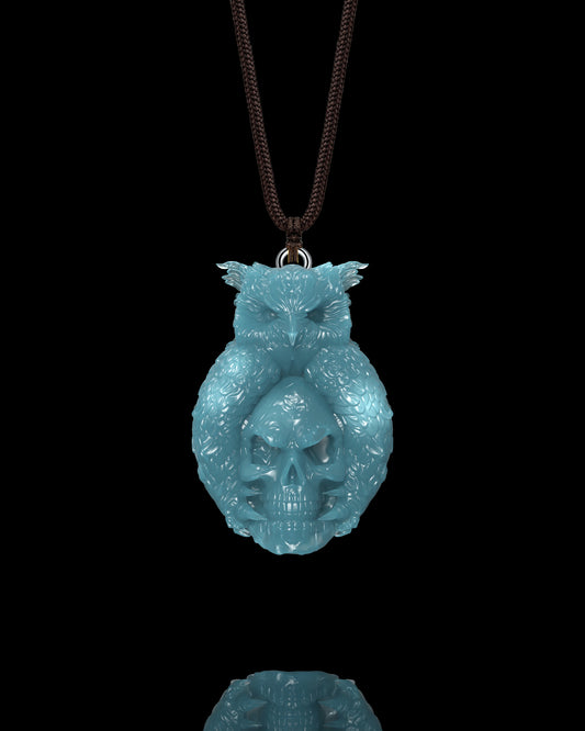 Forbidden Vigil Pendant In Mayan Blue Jade - JadeChains