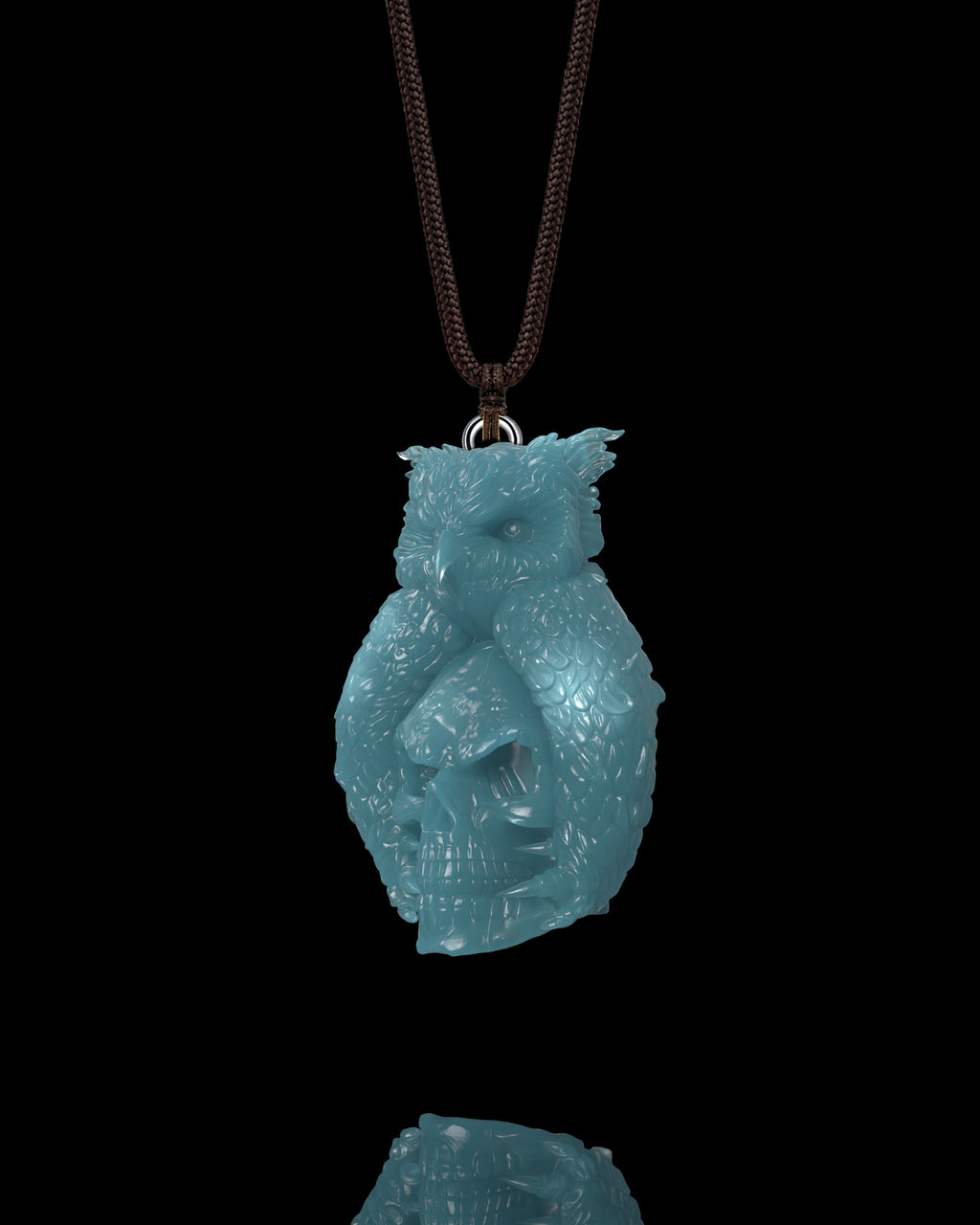 Forbidden Vigil Pendant In Mayan Blue Jade