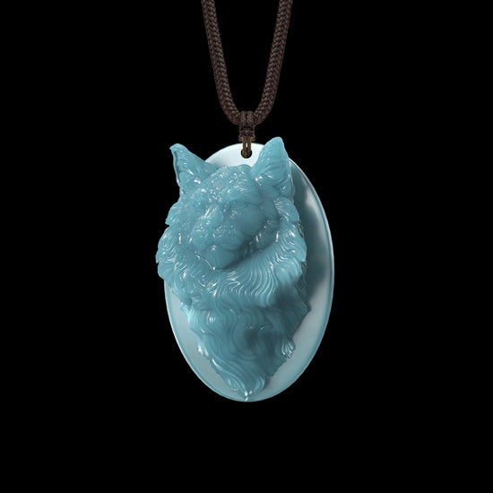 Forest Monarch Pendant In Mayan Blue Jade - JadeChains