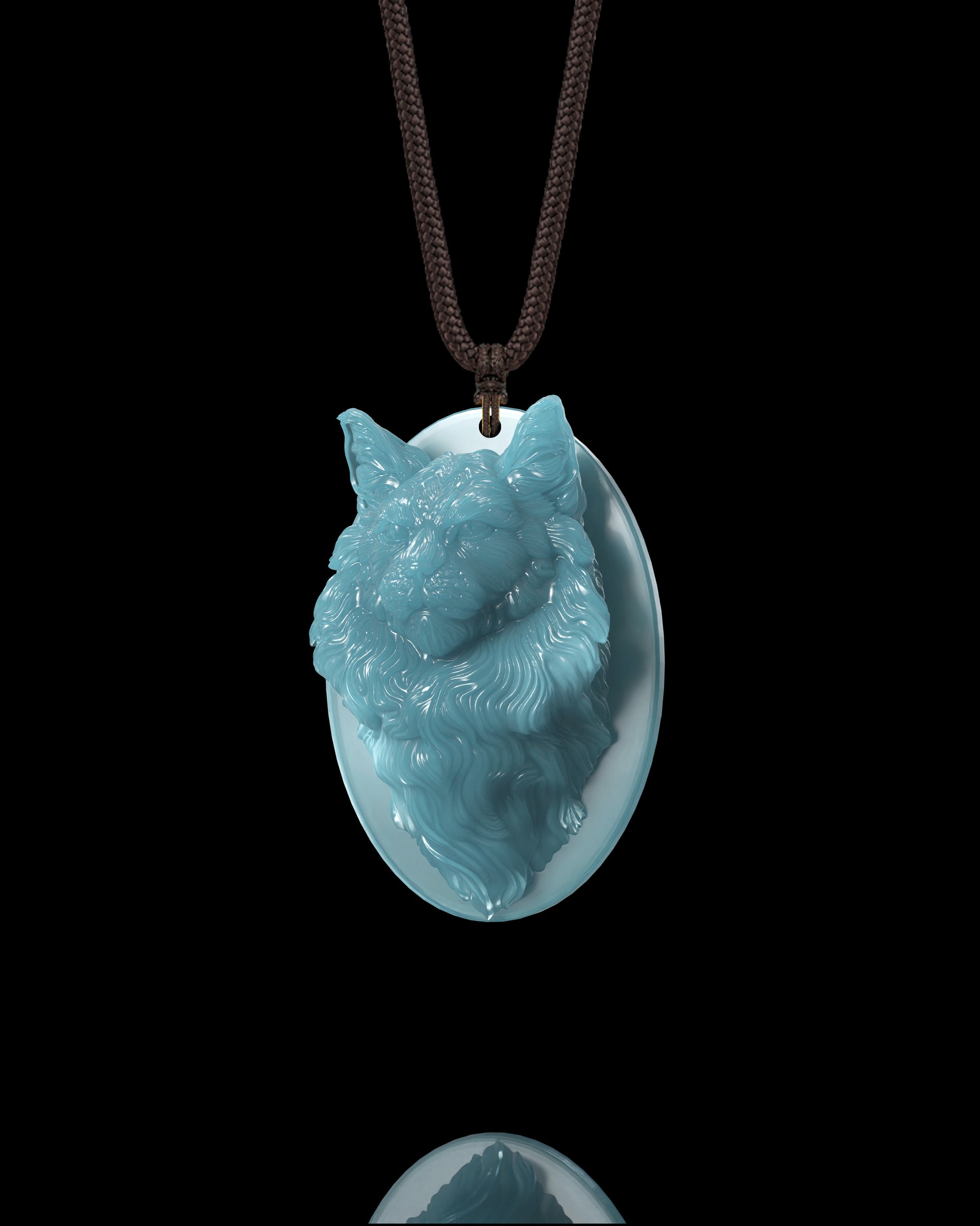 Forest Monarch Pendant In Mayan Blue Jade - JadeChains