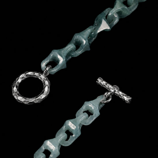Veridian Vertebrae Bracelet In Green Guatemalan Jade - JadeChains