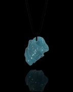 Jester Visage Pendant In Mayan Blue Jade