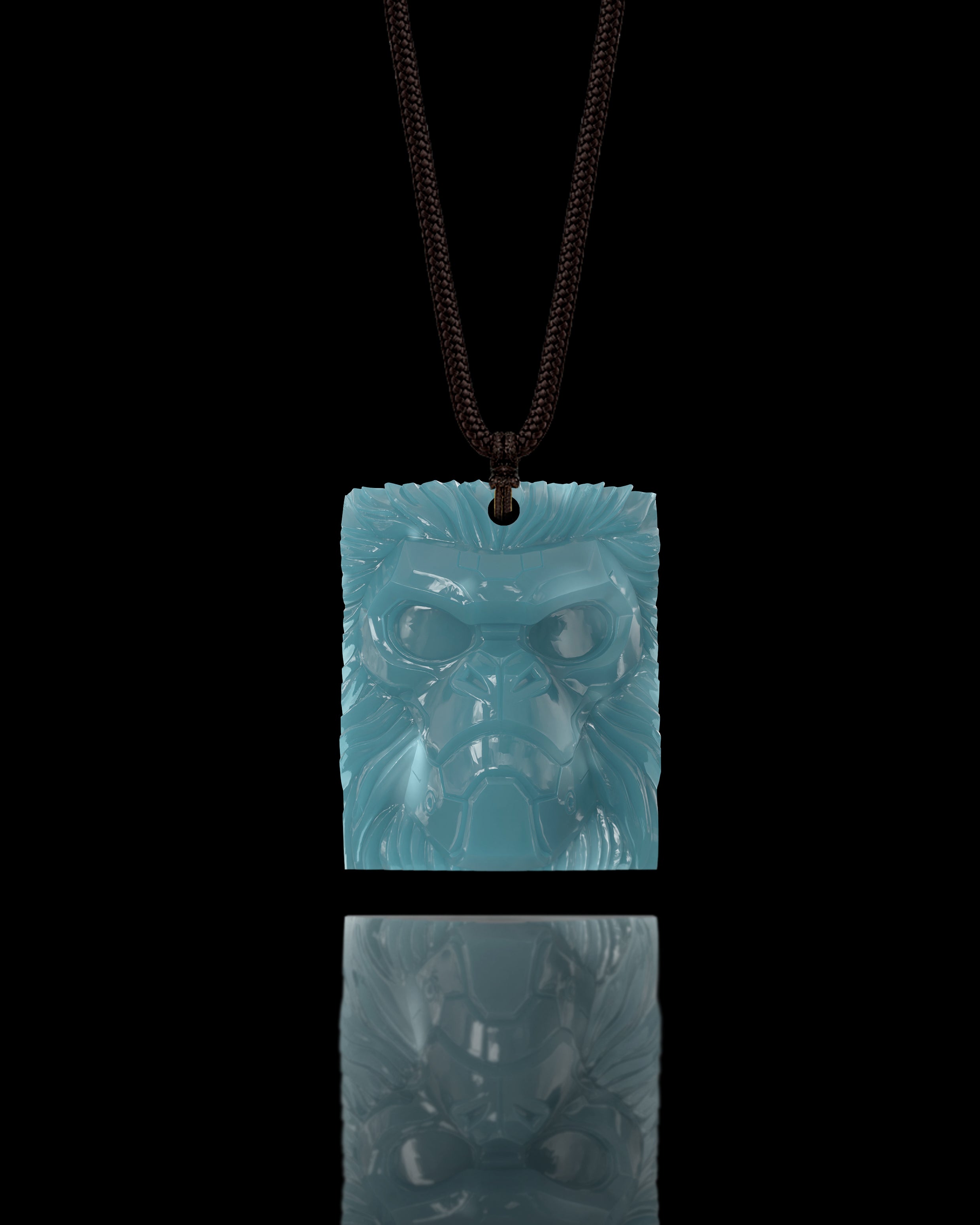 Jungle Enforcer Pendant In Mayan Blue Jade