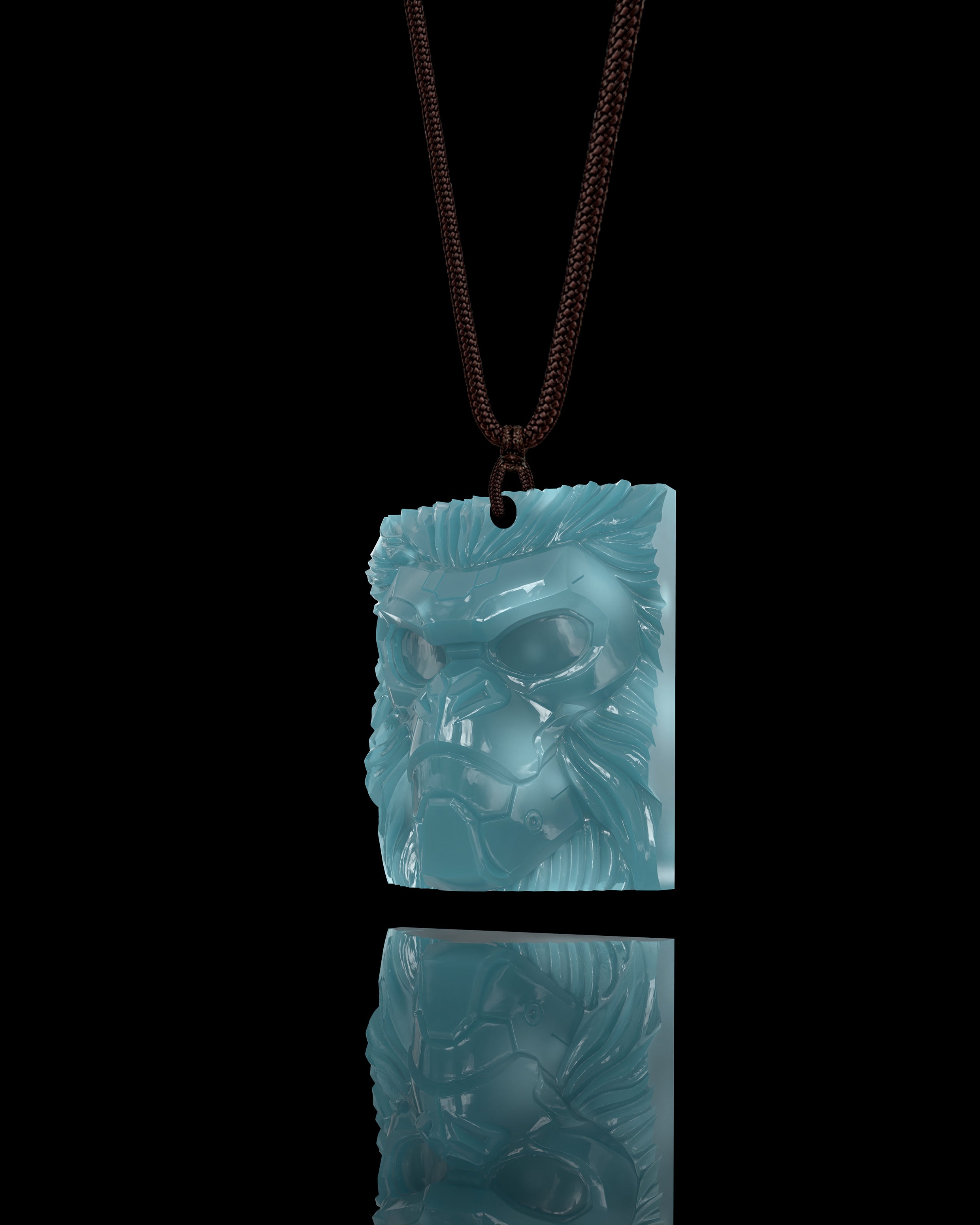 Jungle Enforcer Pendant In Mayan Blue Jade