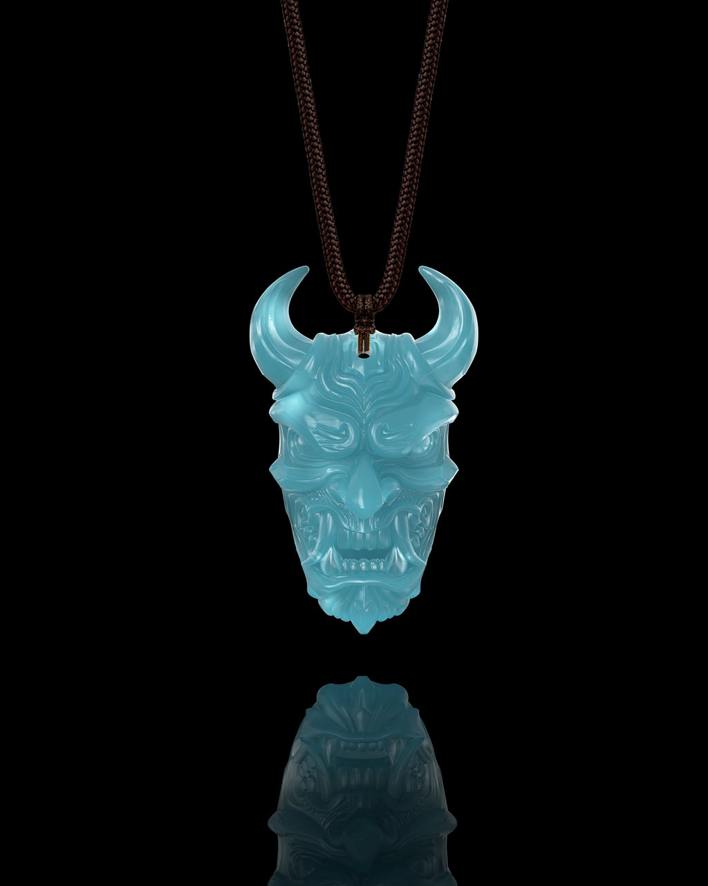 Oni Wrath Pendant In Mayan Blue Jade