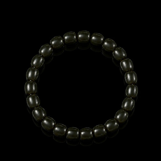 Solid Drum Bracelet In Barrel-cut Nephrite - JadeChains