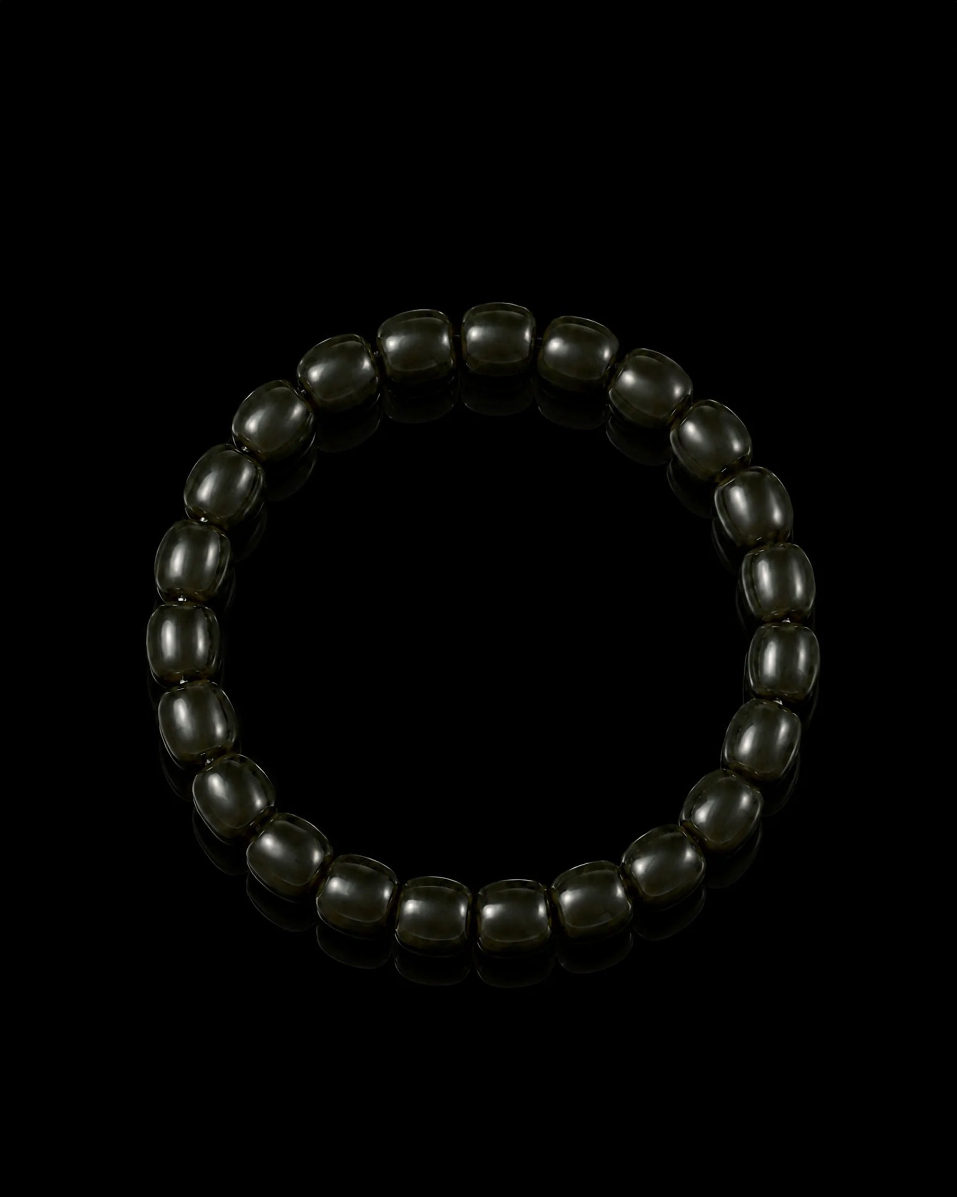 Solid Drum Bracelet In Barrel-cut Nephrite - JadeChains
