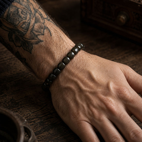 Solid Drum Bracelet In Barrel-cut Nephrite - JadeChains
