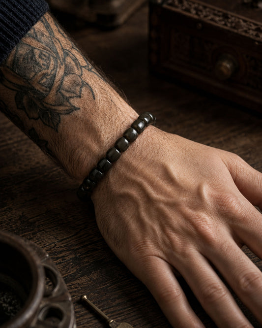 Solid Drum Bracelet In Barrel-cut Nephrite - JadeChains